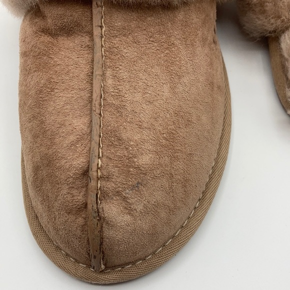 UGG Scufette Fawn Suede Sheepskin Slippers - Picture 3 of 8